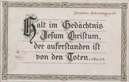 Geburtstagsgruß - Kalt im Gedächtnis Geburtstagsgruß - Kalt im Gedächtnis