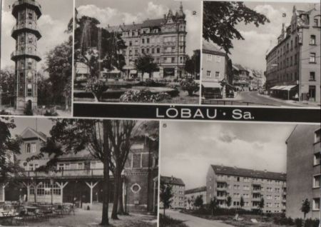 Löbau - u.a. Grünanlage am Karl-Marx-Platz - 1978 Löbau - u.a. Grünanlage am Karl-Marx-Platz - 1978