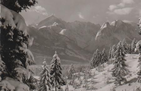 Zugspitzgruppe b. Garmisch-Partenkirchen - Kramerplateauweg - 1964 Zugspitzgruppe b. Garmisch-Partenkirchen - Kramerplateauweg - 1964