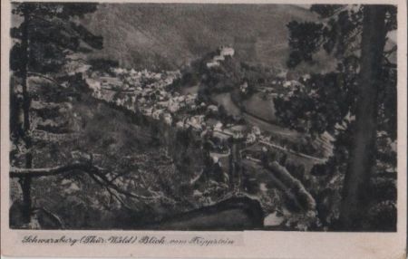 Schwarzburg - Blick vom Trippstein - 1959 Schwarzburg - Blick vom Trippstein - 1959