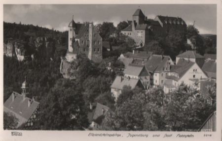 Hohnstein - Jugendburg und Stadt - ca. 1950 Hohnstein - Jugendburg und Stadt - ca. 1950