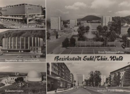 Suhl - u.a. Stadthalle der Freundschaft - 1977 Suhl - u.a. Stadthalle der Freundschaft - 1977