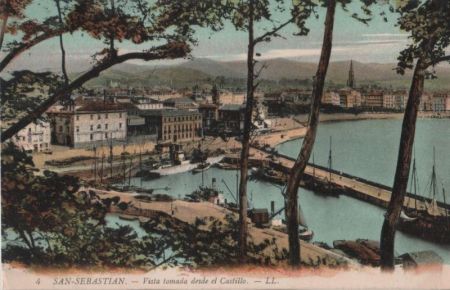 Spanien - San Sebastian - Vista tomada desde el Castillo - ca. 1920 Spanien - San Sebastian - Vista tomada desde el Castillo - ca. 1920