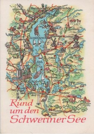 Schweriner See - Umgebungskarte - 1973 Schweriner See - Umgebungskarte - 1973