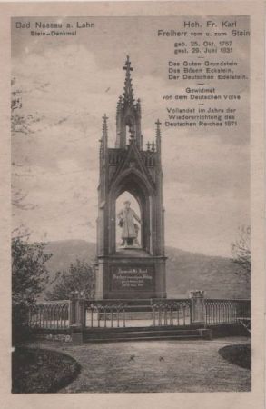 Nassau - Stein-Denkmal - ca. 1935 Nassau - Stein-Denkmal - ca. 1935