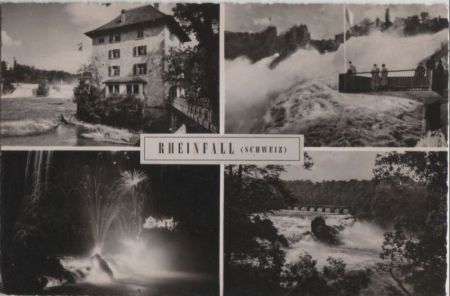 Schweiz - Rheinfall - 4 Teilbilder - ca. 1960 Schweiz - Rheinfall - 4 Teilbilder - ca. 1960
