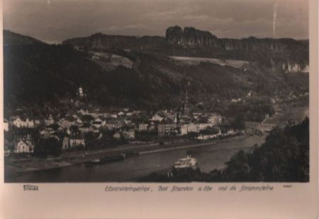 Bad Schandau - und die Schrammsteine - ca. 1950 Bad Schandau - und die Schrammsteine - ca. 1950