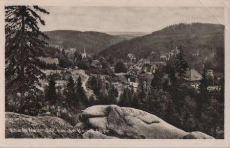 Schierke - Blick von der Vaupels-Klippe - 1954 Schierke - Blick von der Vaupels-Klippe - 1954