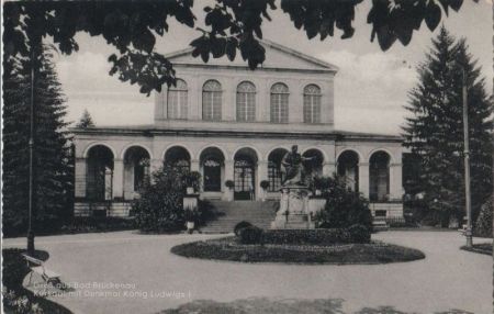 Bad Brückenau - Kursal mit Denkmal König Ludwig I - 1959 Bad Brückenau - Kursal mit Denkmal König Ludwig I - 1959