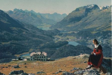 Muottas Muragl - Schweiz - Blick auf das Oberengadin Muottas Muragl - Schweiz - Blick auf das Oberengadin