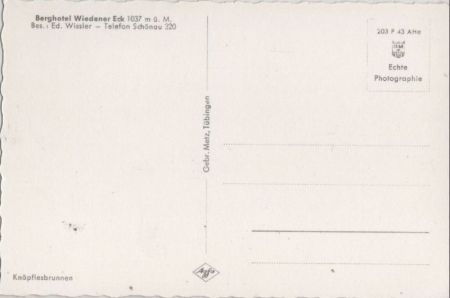 Schönau - Berghotel Wiedener Eck