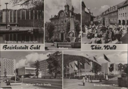 Suhl - u.a. Rathaus - 1977 Suhl - u.a. Rathaus - 1977