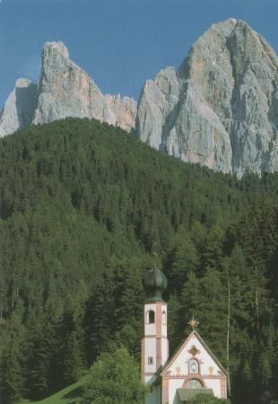 Italien - Kirche in den Dolomiten - ca. 1995 Italien - Kirche in den Dolomiten - ca. 1995