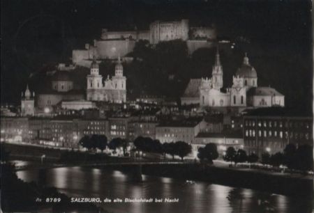 Österreich - Salzburg - bei Nacht - 1965 Österreich - Salzburg - bei Nacht - 1965