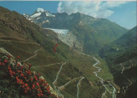 Schweiz - Oberwald-Gletsch - mit Furka- und Grimselpass - ca. 1980 Schweiz - Oberwald-Gletsch - mit Furka- und Grimselpass - ca. 1980
