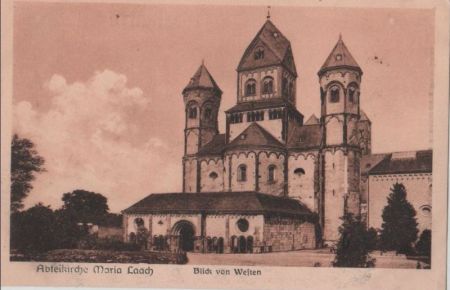 Maria Laach (Glees) - Abteikirche, Blick von Westen - ca. 1935 Maria Laach (Glees) - Abteikirche, Blick von Westen - ca. 1935