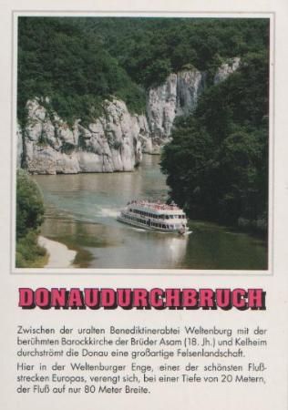Donaudurchbruch nahe Kelheim - ca. 1985 Donaudurchbruch nahe Kelheim - ca. 1985