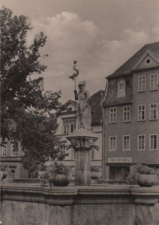 Pößneck - Mauritiusbrunnen - 1979 Pößneck - Mauritiusbrunnen - 1979