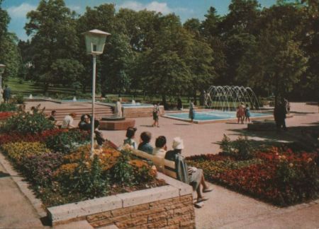 Bad Steben - Wasserstraße mit Springbrunnen - 1988 Bad Steben - Wasserstraße mit Springbrunnen - 1988