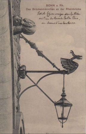 Bonn - Brückenmännchen an Rheinbrücke - ca. 1935 Bonn - Brückenmännchen an Rheinbrücke - ca. 1935
