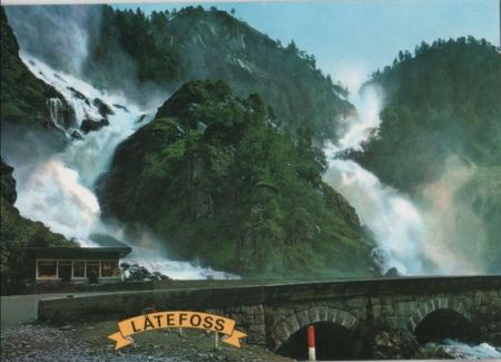 Latefossen - Norwegen - Ruten Odda Latefossen - Norwegen - Ruten Odda