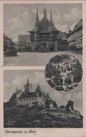 Wernigerode - u.a. Rathaus - ca. 1950 Wernigerode - u.a. Rathaus - ca. 1950