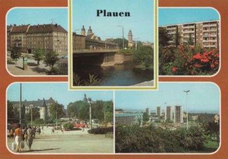 Plauen - u.a. Otto-Grotewohl-Platz - 1984 Plauen - u.a. Otto-Grotewohl-Platz - 1984