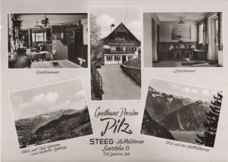 Österreich - Steeg - u.a. Pension Pilz - ca. 1965 Österreich - Steeg - u.a. Pension Pilz - ca. 1965