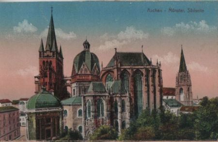 Aachen - Münster, Südseite - ca. 1925 Aachen - Münster, Südseite - ca. 1925