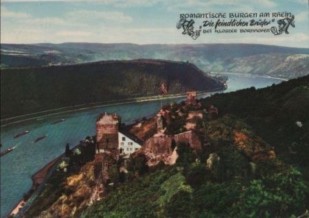Bornhofen, Rhein - Burgruinen Feindliche Brüder - 1978 Bornhofen, Rhein - Burgruinen Feindliche Brüder - 1978