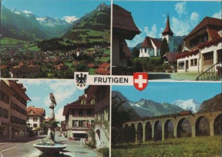 Schweiz - Frutigen - u.a. Kirche mit Blumenpracht - 1982 Schweiz - Frutigen - u.a. Kirche mit Blumenpracht - 1982