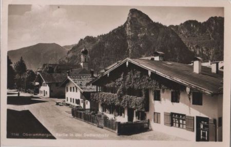 Oberammergau - Partie in der Dedlerstraße - 1937 Oberammergau - Partie in der Dedlerstraße - 1937