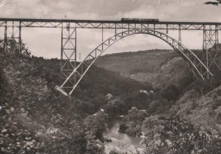 Solingen - Müngsten - Müngstener Eisenbahnbrücke - 1957 Solingen - Müngsten - Müngstener Eisenbahnbrücke - 1957