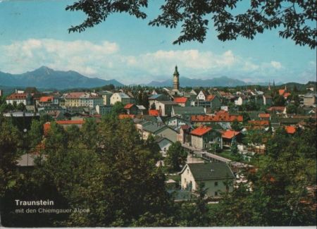 Traunstein - mit den Chiemgauer Alpen - 1985 Traunstein - mit den Chiemgauer Alpen - 1985