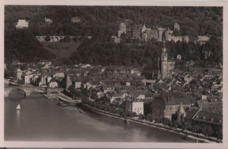 Heidelberg - vom Philosophenweg - ca. 1955 Heidelberg - vom Philosophenweg - ca. 1955