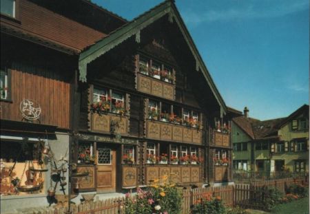 Schweiz - Appenzell - Bemaltes Haus des Glockensattlers - 1981 Schweiz - Appenzell - Bemaltes Haus des Glockensattlers - 1981