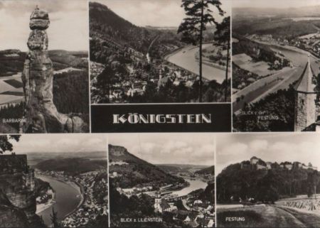 Königstein - u.a. Blick von der Festung - 1974 Königstein - u.a. Blick von der Festung - 1974