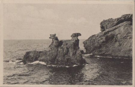 Dänemark - Bornholm - Lovehovederne ved Hammershus - ca. 1950 Dänemark - Bornholm - Lovehovederne ved Hammershus - ca. 1950