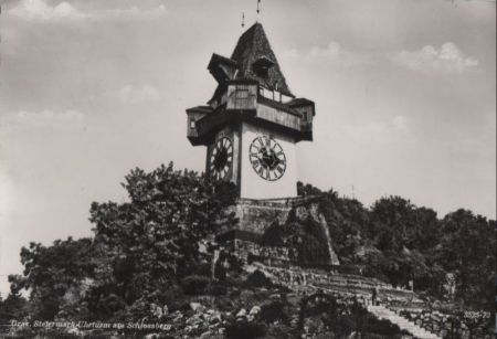 Österreich - Graz - Uhrturm am Schloßberg - 1963 Österreich - Graz - Uhrturm am Schloßberg - 1963