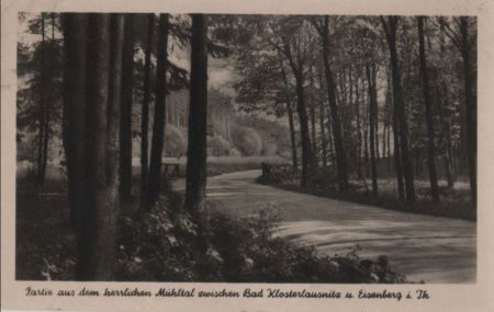 Bad Klosterlausnitz - Partie aus dem Mühltal - 1955 Bad Klosterlausnitz - Partie aus dem Mühltal - 1955