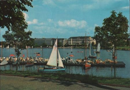 Hamburg - Blick auf die Außenalster - 1964 Hamburg - Blick auf die Außenalster - 1964