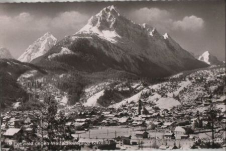 Mittenwald - gegen Wettersteinspitze - ca. 1960 Mittenwald - gegen Wettersteinspitze - ca. 1960