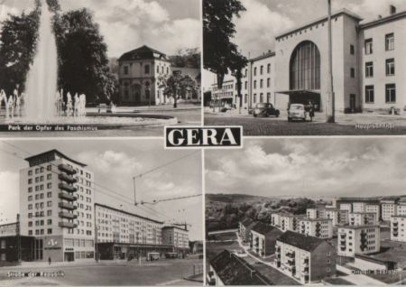 Gera - u.a. Straße der Republik - ca. 1975 Gera - u.a. Straße der Republik - ca. 1975