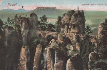 Königstein - Sächs. Schweiz - Basteibrücke - ca. 1935 Königstein - Sächs. Schweiz - Basteibrücke - ca. 1935