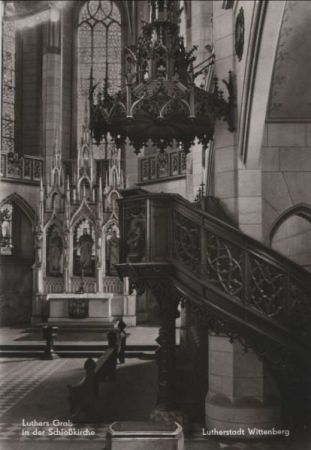 Wittenberg - Luthers Grab in der Schloßkirche - 1985 Wittenberg - Luthers Grab in der Schloßkirche - 1985