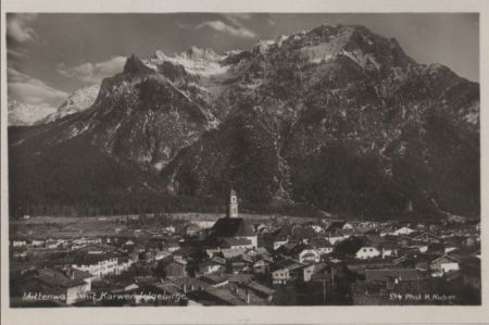 Mittenwald - mit Karwendelgebirge - ca. 1950 Mittenwald - mit Karwendelgebirge - ca. 1950