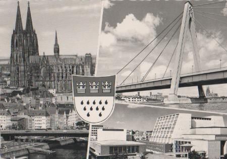 Köln - Severinsbrücke Opernhaus Dom - ca. 1965 Köln - Severinsbrücke Opernhaus Dom - ca. 1965