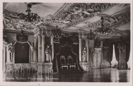Gotha - Schloss Friedenstein, Thronsaal - ca. 1955 Gotha - Schloss Friedenstein, Thronsaal - ca. 1955
