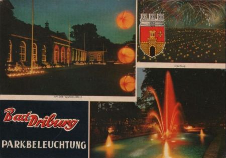 Bad Driburg - Parkbeleuchtung, u.a. an der Wandelhalle - 1976 Bad Driburg - Parkbeleuchtung, u.a. an der Wandelhalle - 1976