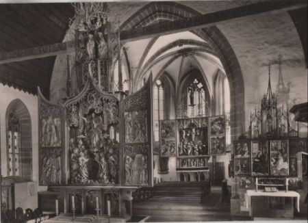 Creglingen - Innenasicht der Herrgottskirche - ca. 1960 Creglingen - Innenasicht der Herrgottskirche - ca. 1960